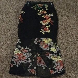Floral Mesh skirt